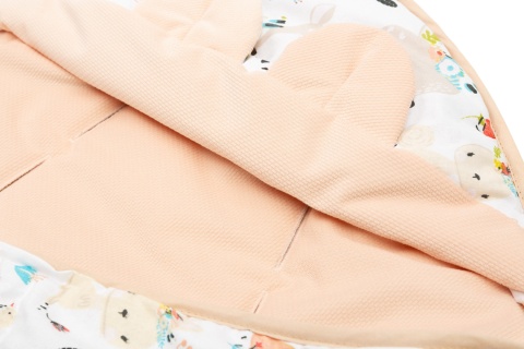 Sensillo Otulacz do fotelika Velvet XL - PIKNIK BRZOSKWINIOWY