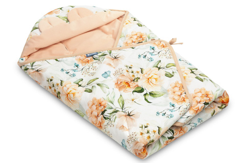 Sensillo Otulacz do fotelika Velvet XL - PIWONIA BRZOSKWINIOWY