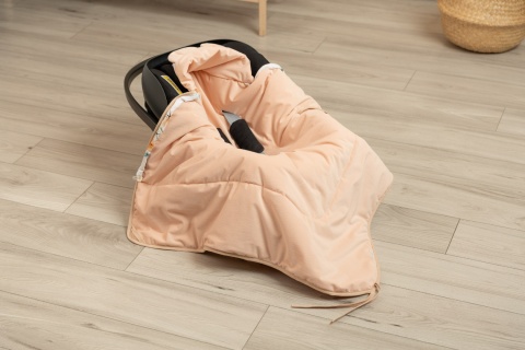 Sensillo Otulacz do fotelika Velvet XL - PIWONIA BRZOSKWINIOWY