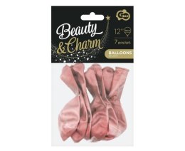 Balony Beauty&Charm platynowe/różowe 12