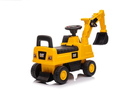 Jeździk pchacz chodzik KOPARKA kołowa CAT dla dziecka żółty, 50(73)x28x42(46)cm