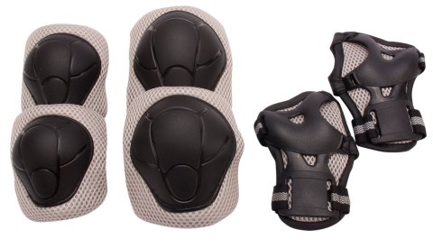 Ochraniacze na kolana TRACKER - SUN BABY, łokcie i nadgarstki na rolki, hulajnogę rozmiar S - szary