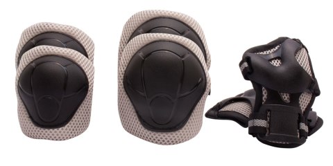 Ochraniacze na kolana TRACKER - SUN BABY, łokcie i nadgarstki na rolki, hulajnogę rozmiar S - szary