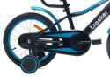 Rowerek dla chłopca 14 cali Tracker bike z pchaczem neon niebieski