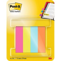 Znaczniki samoprzylepne Post-It indeksujące kolorowe neon 12,7x44,4mm 4x50 karteczek 3M