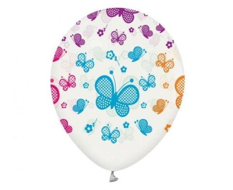 Balony Motylki 5 sztuk 12"/30cm Godan
