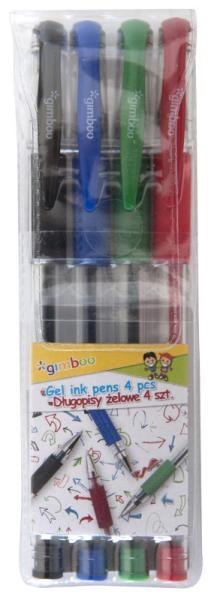 Długopis żelowy Gimboo Classic, 0,5mm, 4 kolory, zawieszka
