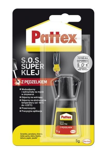 Klej z pędzelkiem SUPER PATTEX S.O.S. 5g