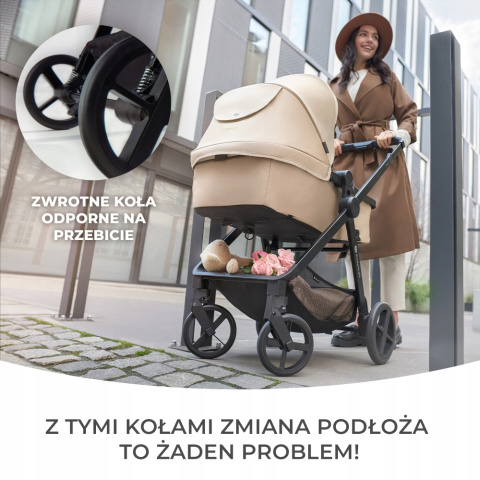 NEWLY Kinderkraft Wózek wielofunkcyjny 3w1 do 22 kg - MOONLIGHT GREY