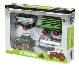 Mała farma - zestaw traktor z 3 przyczepami w pudełku 02245 DROMADER