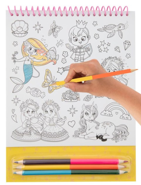 Pokoloruj własne naklejki + 3 dwustronne kredki