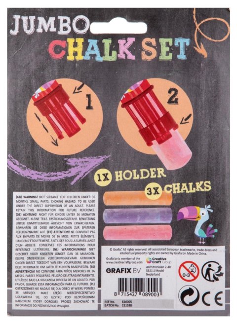 Uchwyt na kredę Jumbo + 3 kredy
