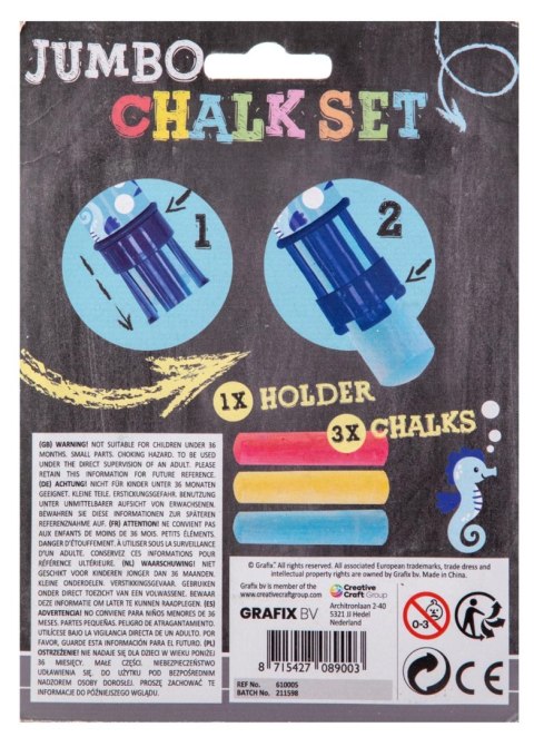 Uchwyt na kredę Jumbo + 3 kredy