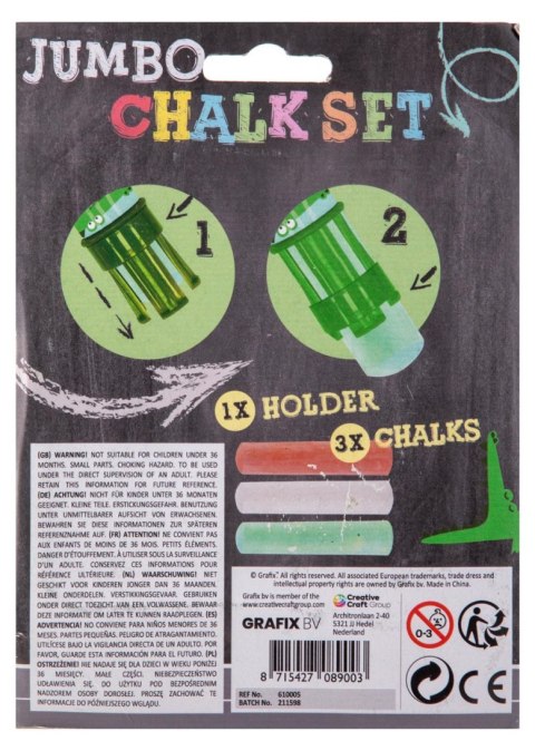 Uchwyt na kredę Jumbo + 3 kredy