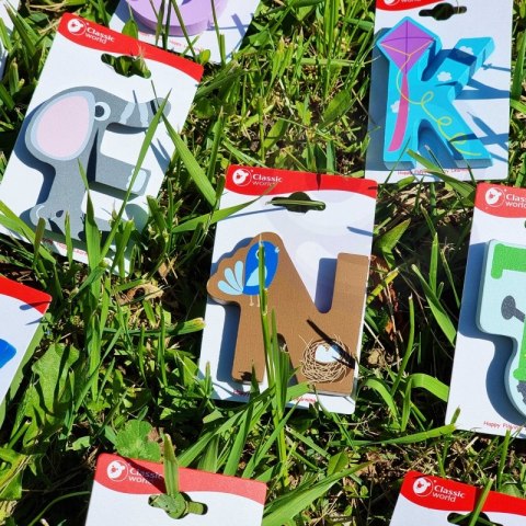 CLASSIC WORLD Drewniany Alfabet ZOO Farma Zestaw Literek 25 szt.