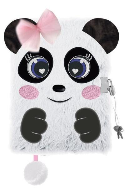 Pamiętnik z kłódką 3D włochacz A5 96k My Little Friend Panda