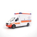 AMBULANS 28 CM. Z OTWIERANYMI DRZWIAMI, ŚWI. I DZW