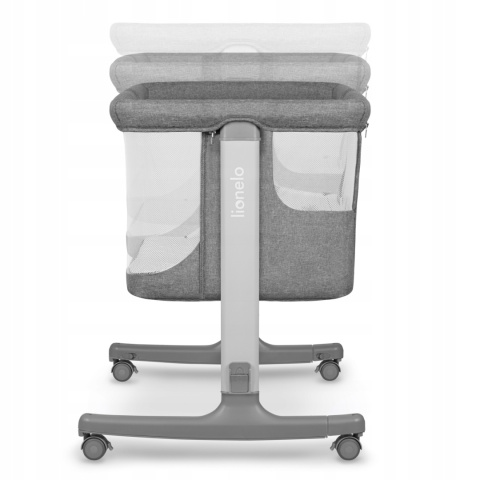 AURORA Lionelo Łózeczko dostawne 3w1 z funkcją kołyski - Grey Concrete