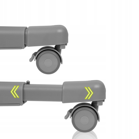 AURORA Lionelo Łózeczko dostawne 3w1 z funkcją kołyski - Grey Concrete