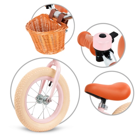 CLASSY Kidwell rowerek biegowy pompowane koła 12" PINK