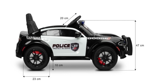 Dodge Charger Police Toyz akumulatorowiec pojazd na akumulator - WHITE