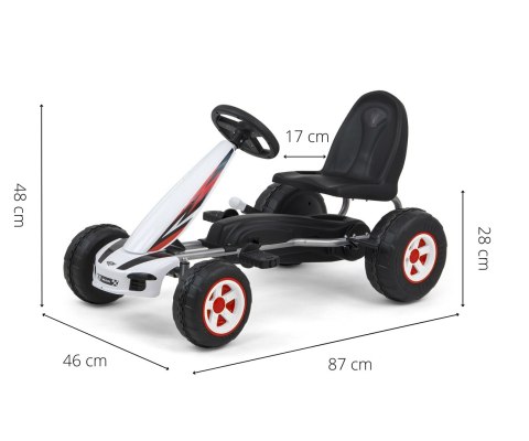 MILLY MALLY 3129 Gokart na pedały Viper White