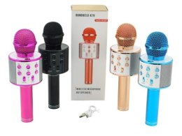 Mikrofon z głośnikiem Bluetooth i wejściem USB, wielofunkcyjny, zmienia głos 531468 cena za 1 szt MIX
