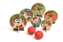 SCRATCH, drewniana gra zręcznościowa Rzut do celu piłkami - Małpki