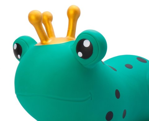 Skoczek gumowy dla dzieci ŻABA 55 cm zielony do skakania z pompką