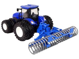 Traktor Zdalnie Sterowany 1:24 Niebieski Agregat Talerzowy Metal