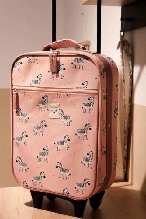 Walizka dziecięca KIDZROOM Zebra pink