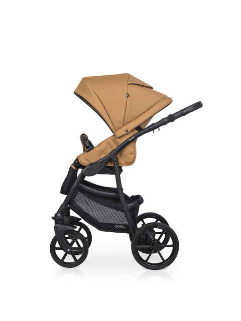 RIKO BASIC Wózek głęboko-spacerowy 3w1 z fotelikiem 0-13 kg - CAMEL