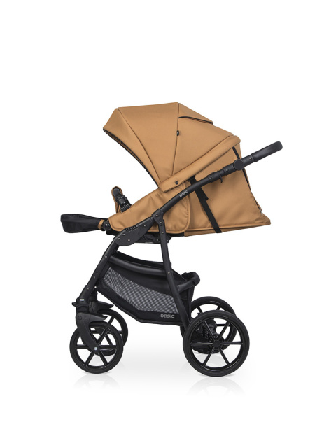 RIKO BASIC Wózek głęboko-spacerowy 3w1 z fotelikiem 0-13 kg - CAMEL