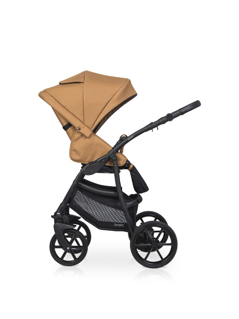 RIKO BASIC Wózek głęboko-spacerowy 3w1 z fotelikiem 0-13 kg - CAMEL