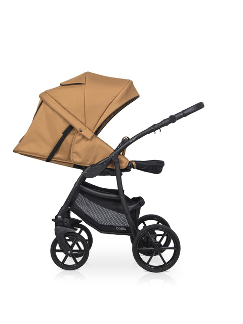 RIKO BASIC Wózek głęboko-spacerowy 3w1 z fotelikiem 0-13 kg - CAMEL