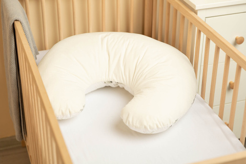 Rogal do karmienia Velvet Sensillo - OLIWKA KREMOWY