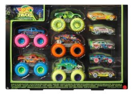 Hot Wheels Monster Truck Pojazdy 1:64 Świecące w ciemności 10-pak HCB57 MATTEL