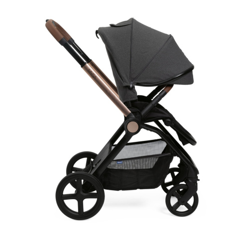 MYSA Chicco wózek spacerowy od 0 do 22kg składany jedną ręką 9kg - BLACK SATIN