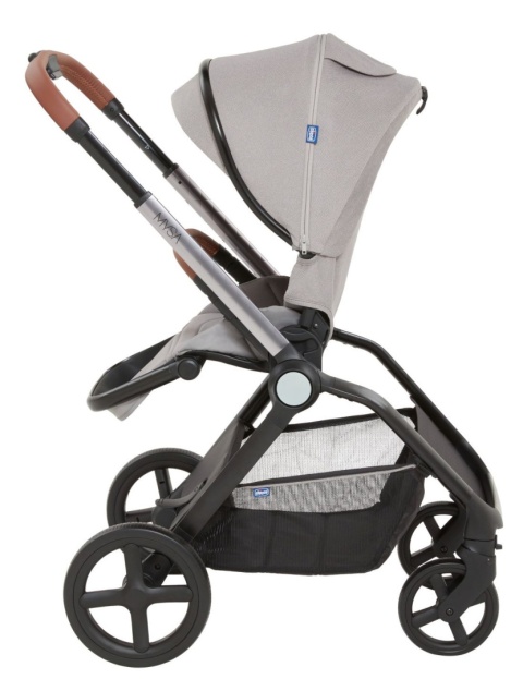 MYSA Chicco wózek spacerowy od 0 do 22kg składany jedną ręką 9kg - SILVER GREY