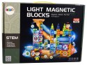 Świecąca Zjeżdżalnia Dla Kulek Klocki Magnetyczne 142 Elementy