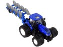 Traktor Zdalnie Sterowany 1:24 Niebieski Pług Metal