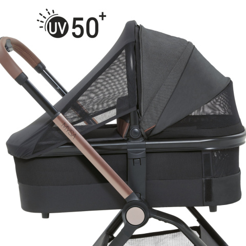 MYSA Chicco 0-9 kg lekka gondola do wózka 3,3kg - BLACK SATIN