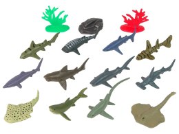 Zestaw Zwierzęta Morskie Rekiny Figurki 12szt. Akcesoria W Tubie