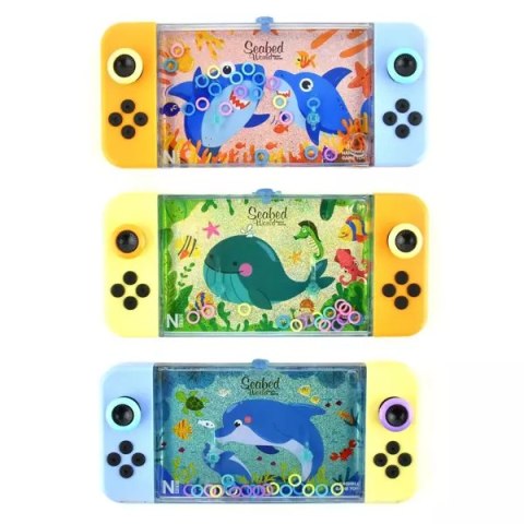 Gra wodna 17 cm/2 przyciski/3 wzory - Morskie zwierzątka - display 12 szt