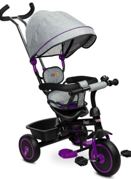Buzz Toyz Trójkołowy rowerek zamiast wózka od 3 do 5 lat purple