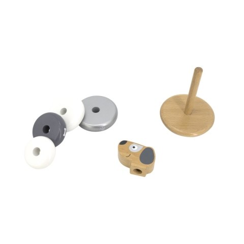 Drewniana Układanka Piramidka Wańka wstańka Viga Pies