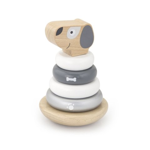 Drewniana Układanka Piramidka Wańka wstańka Viga Pies