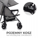 TIK Kinderkraft Lekki wózek spacerowy parasolka 6,5 kg - STONE GREY