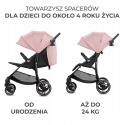 TRIG 2 Kinderkraft Wózek spacerowy do 22 kg z pałąkiem - PINK