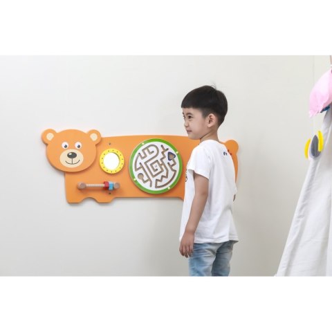 VIGA Tablica Sensoryczna Manipulacyjna Miś Certyfikat FSC Montessori